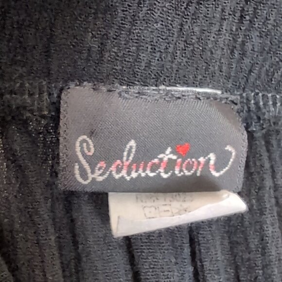 3/$20 Seductions Black Harem Pants Elastic Waist Flowy Pull On Lightweight - Picture 6 of 8